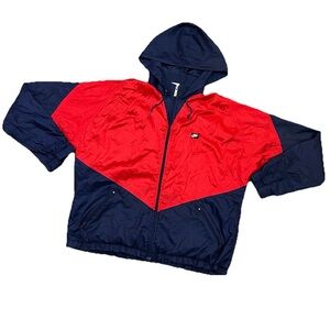 Vintage 90s Nike Silver Tag Windrunner Jacket Navy Red Colorblock Mens Rare L